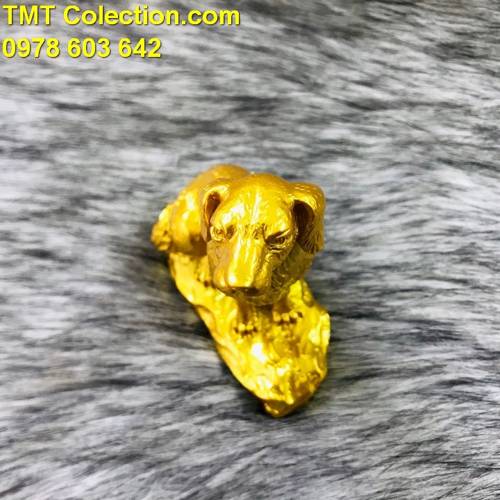 [HCM]Tượng Con Chó Vàng Màu vàng - SP005238