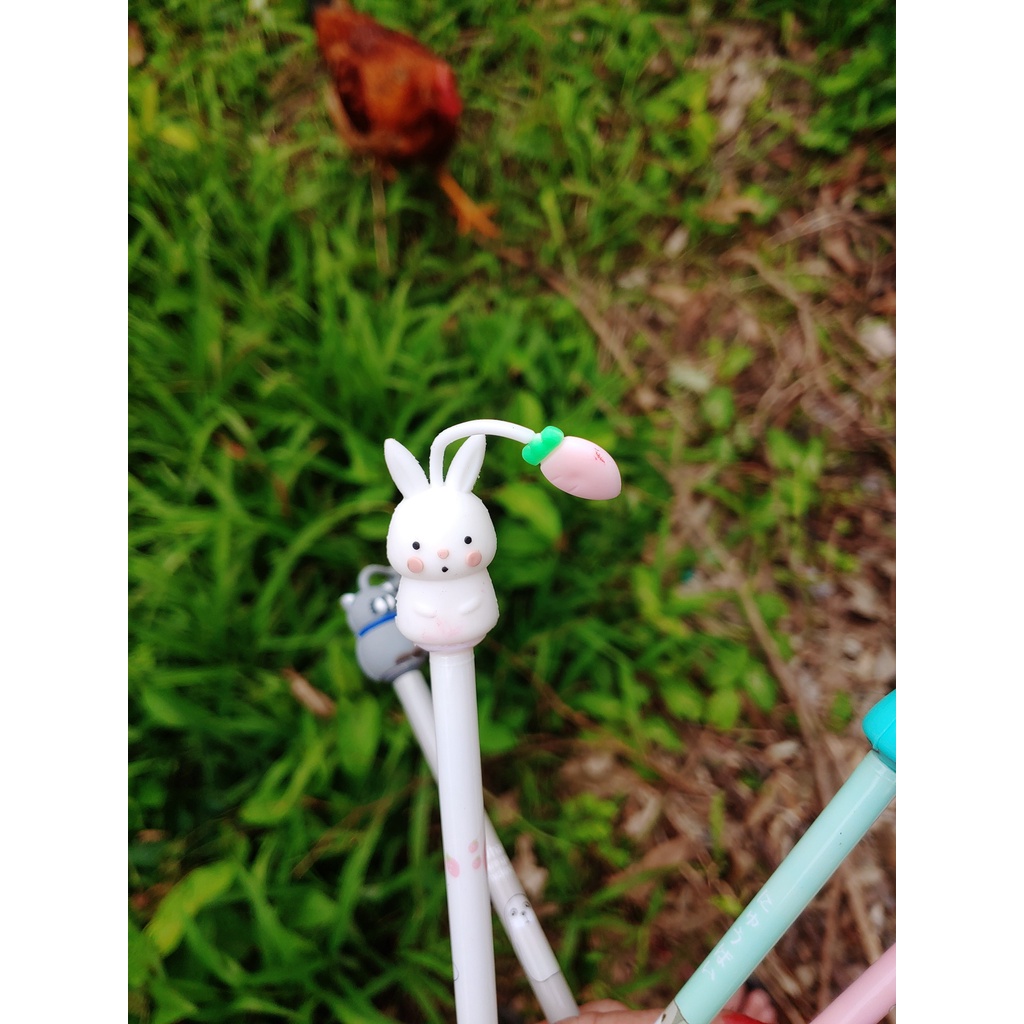Bút bi nước mực gel , bút bi cute mực đen ngòi kim 0.38mm - 01 bút