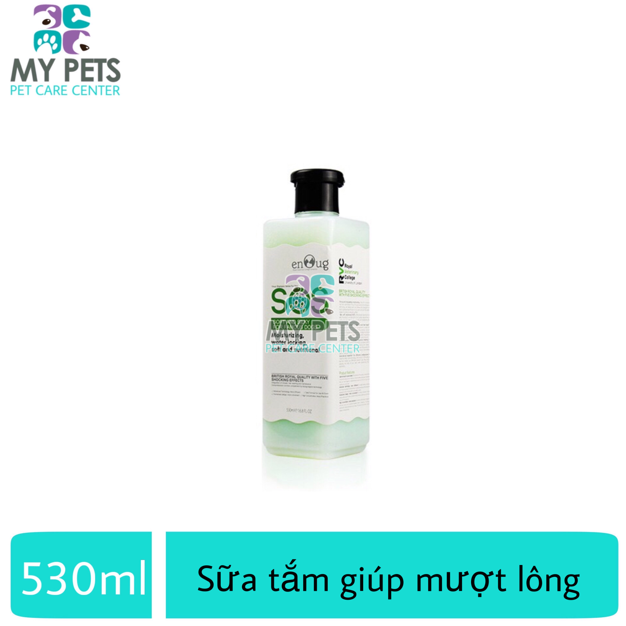 Sữa tắm SOS xanh lá chuyên chăm sóc lông giúp lông mềm mượt - sữa tắm SOS xanh lá 530ml