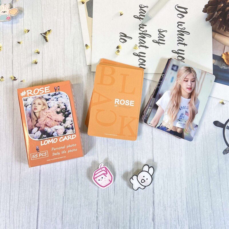 Set 55 lomo card Blackpink Rose Mẫu 2