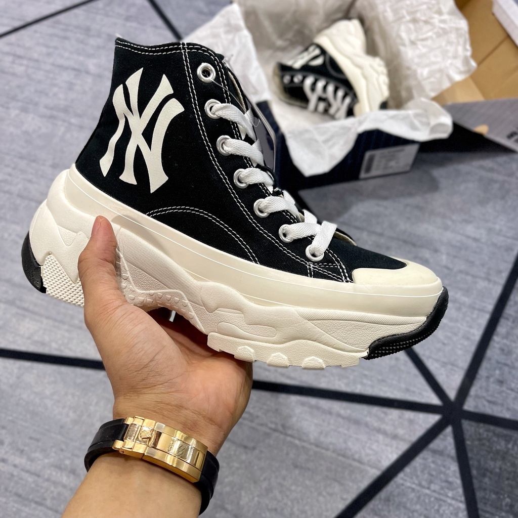 Giày Thể Thao Nam nữ MLB Chunky High Black ( Full box)