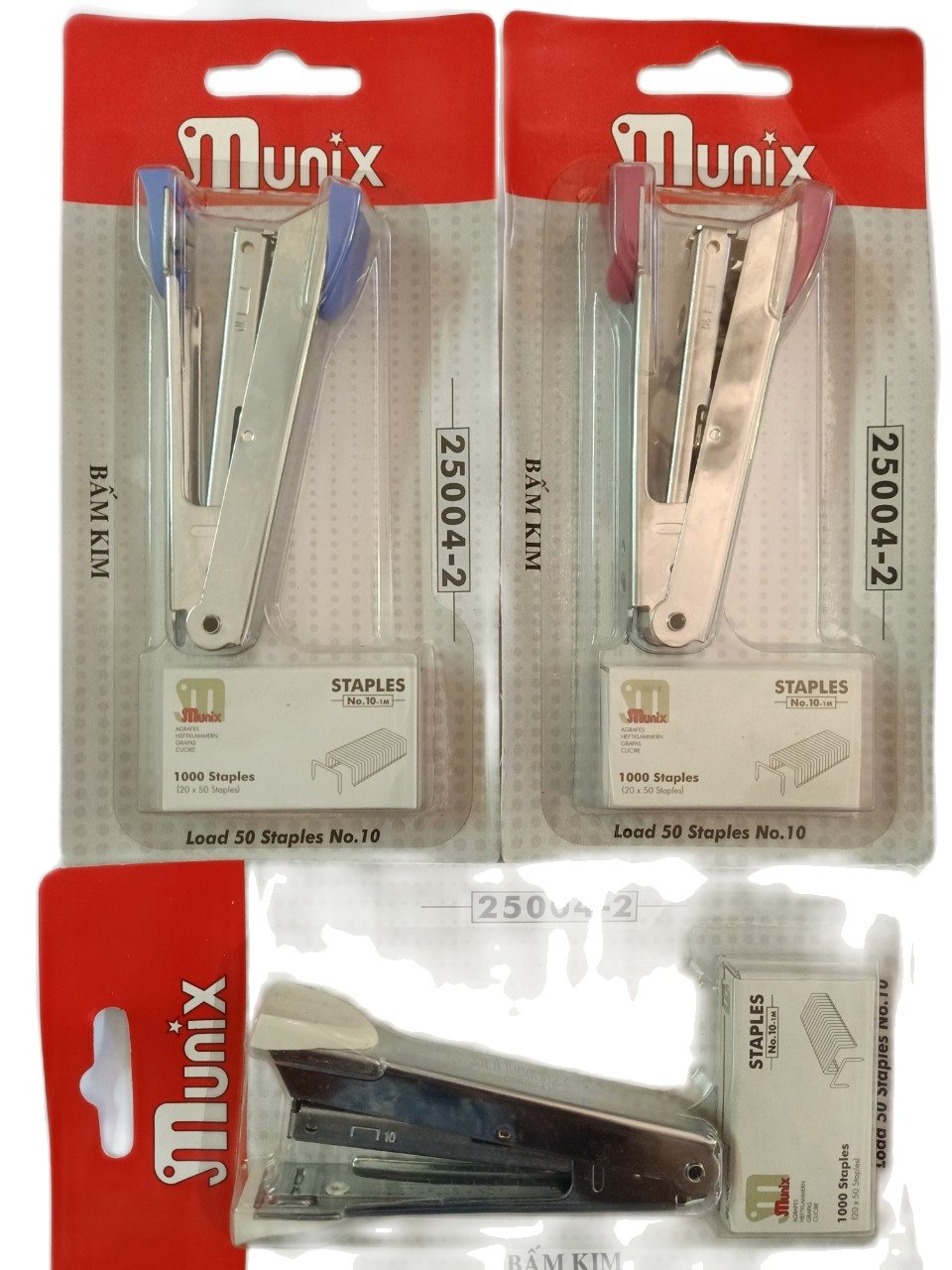 [HCM]Bấm kim số 10 Ấn Độ Munix 25004 (tặng 1 hộp kim bấm số 10)