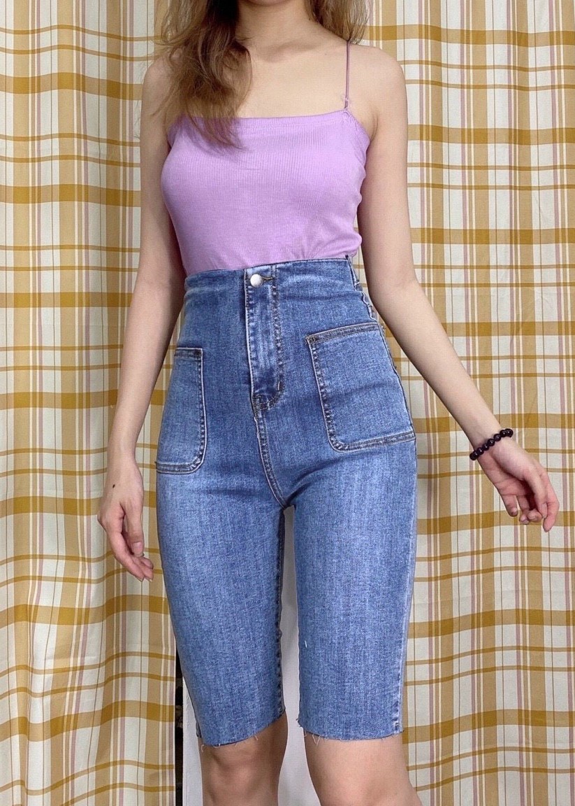 Quần Jean lửng lưng cao (3 Size S-M-L)