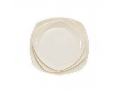[HCM]Đĩa Nhựa Melamine Vuông Vân Đá Kem