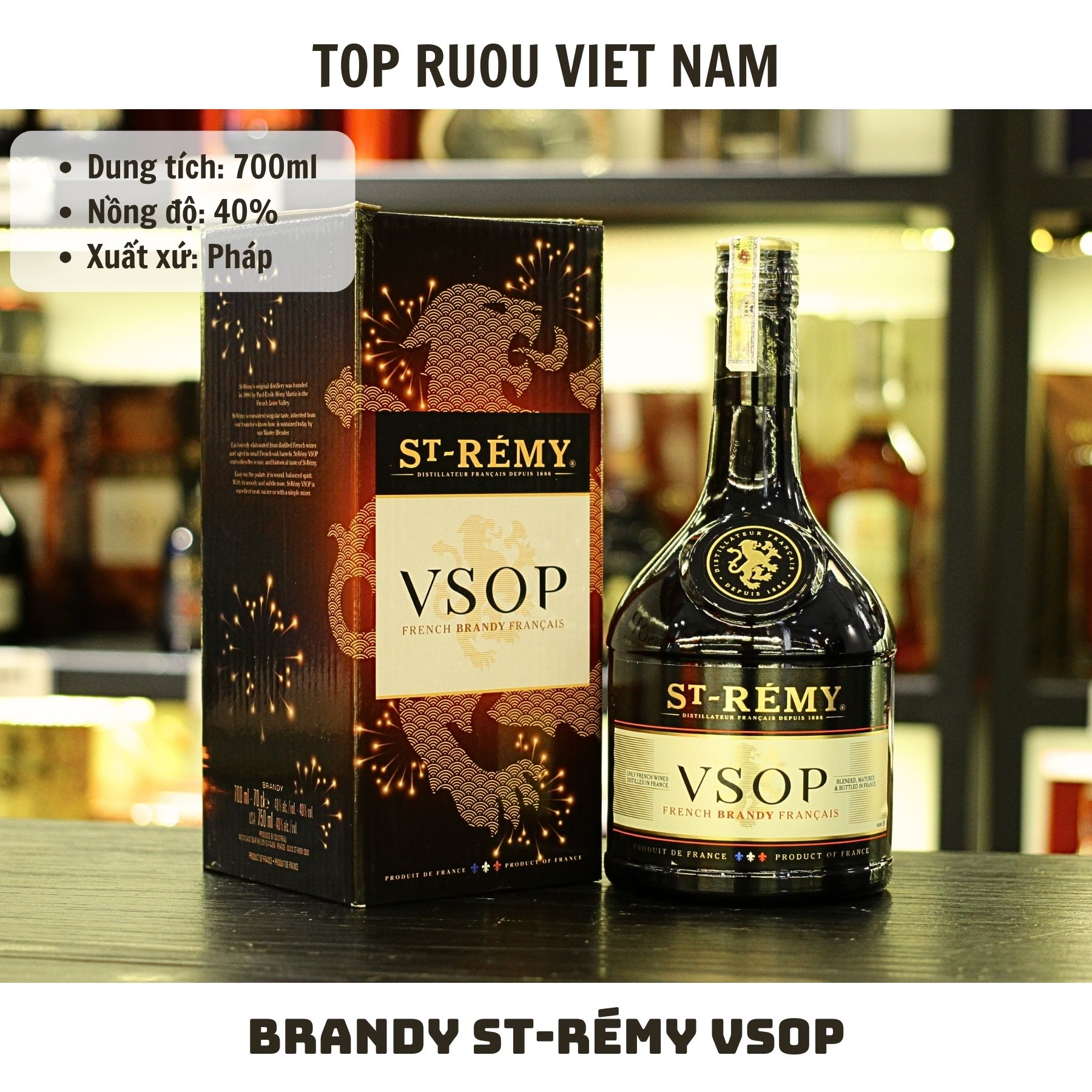 [Top Rượu VN] Rượu Brandy ST - Remy VSOP - 700ml [Chính Hãng]