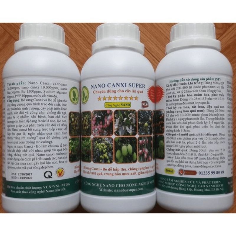 Chế phẩm Nano Canxi Super chai 500ml