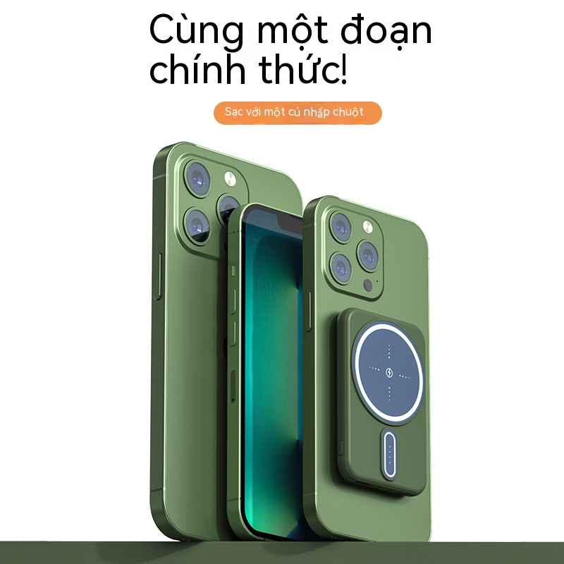 Sạc Pin Dự Phòng 100% PD QC 3.0 Pin dự phòng 50000mAh Sạc nhanh không dây Mini Pin dự phòng từ tính di động PowerIQ tốc độ cao