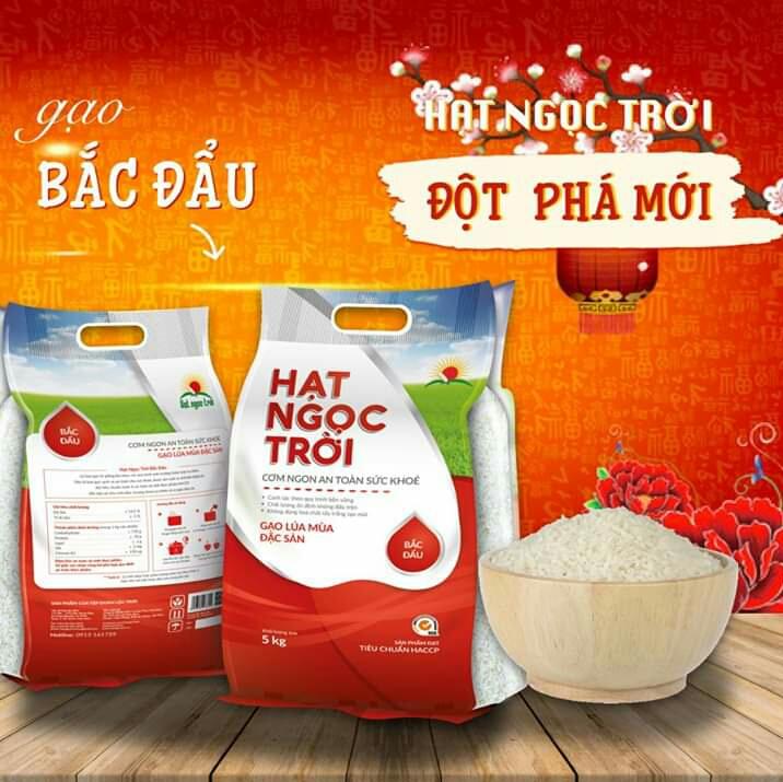 Gạo Hạt Ngọc Trời Bắc Đẩu túi 5kg