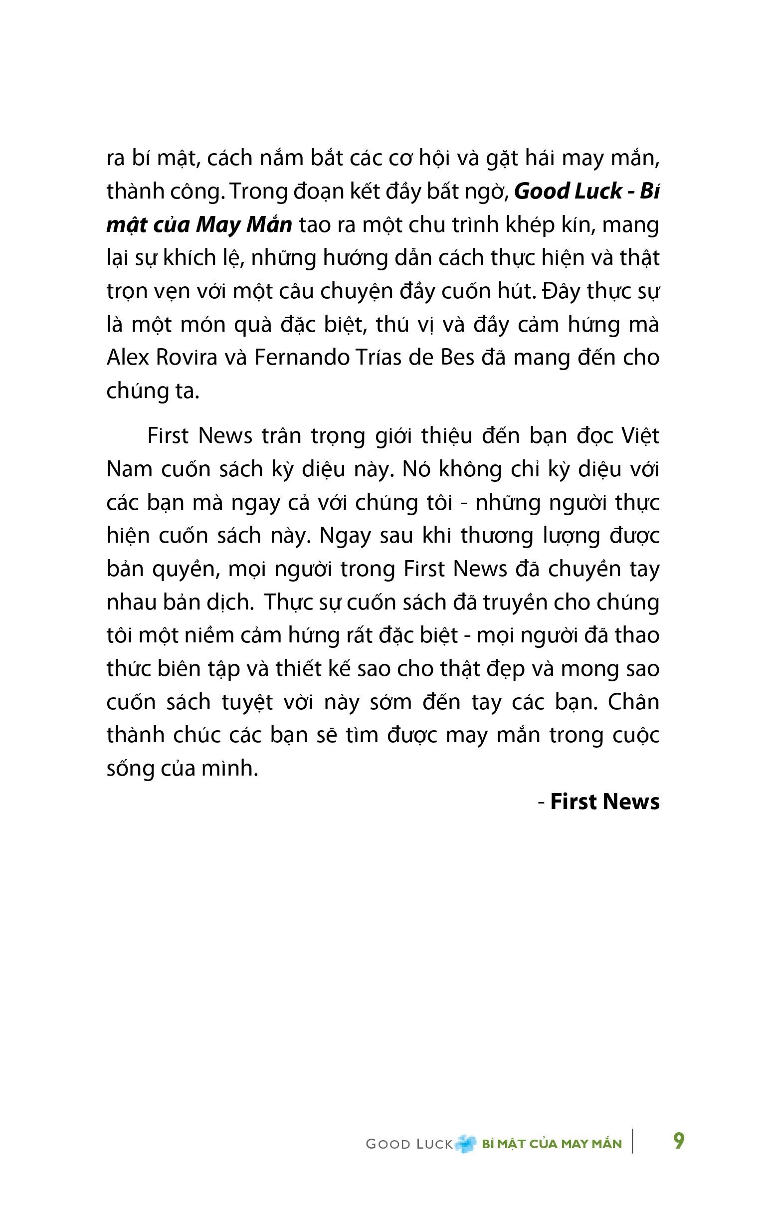 Sách First News - Bí mật của may mắn (khổ lớn)