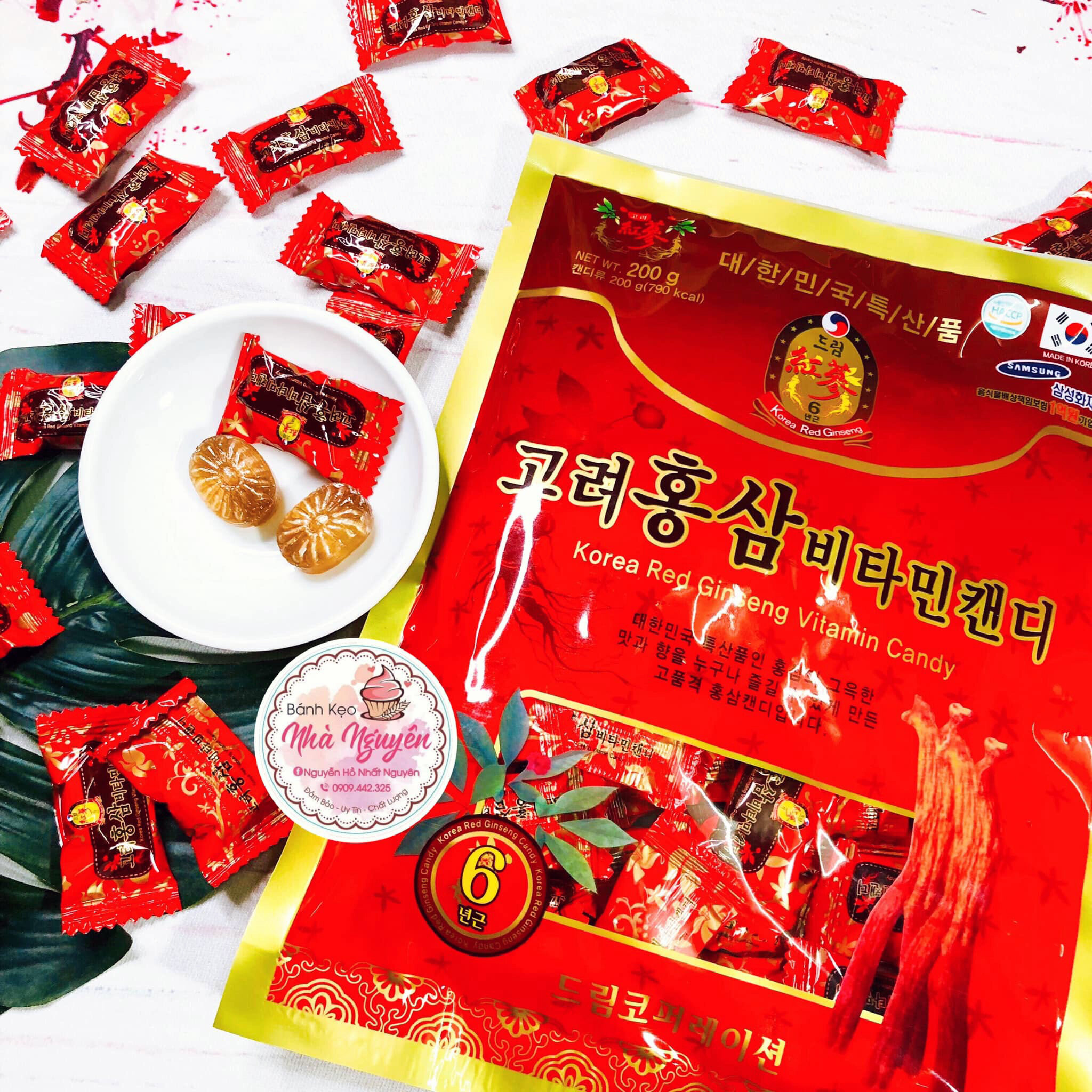 KẸO HỒNG SÂM HÀN QUỐC CÓ ĐƯỜNG