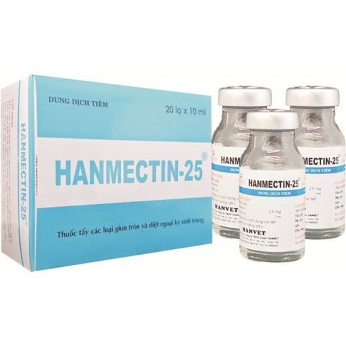 Lọ chích hanmectin ve ghẻ tay giun chó mèo