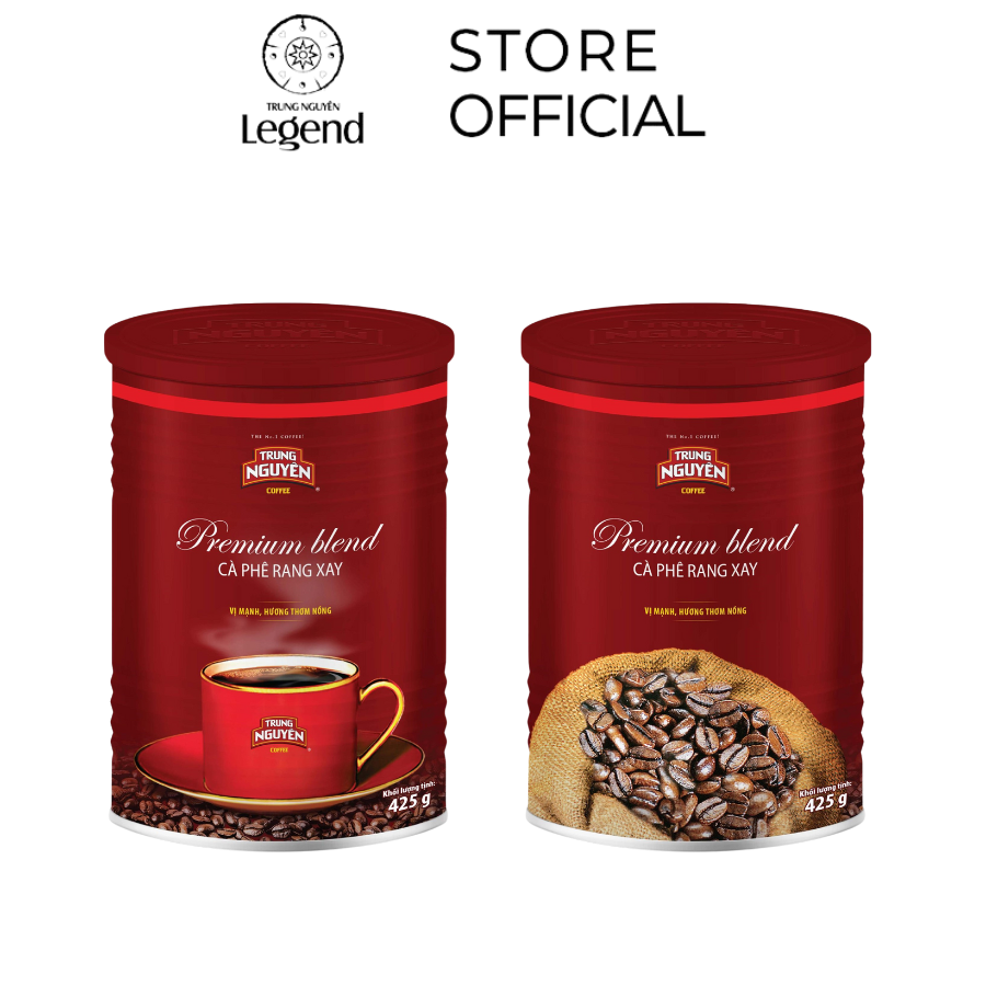Trung Nguyên Legend Cà phê Rang Xay Pha Phin - Premium Blend - Hộp 425gr