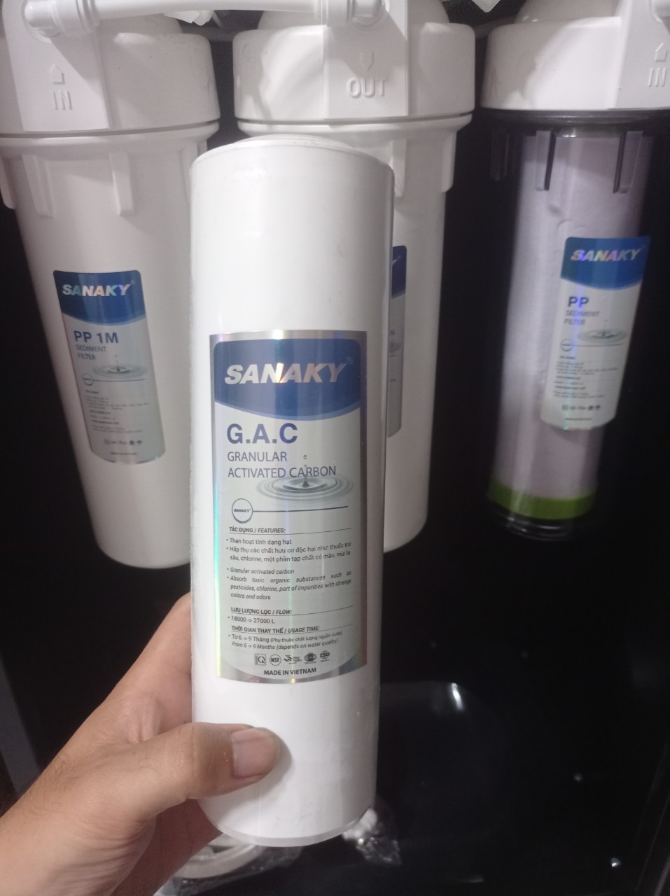 Bộ lõi lọc sanaky 1,2,3 chính hãng