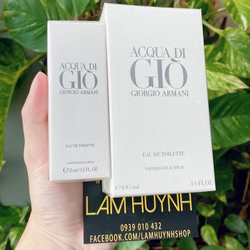 [ CHÍNH HÃNG] Nước hoa ACQUA DI GIÒ trắng 15ml