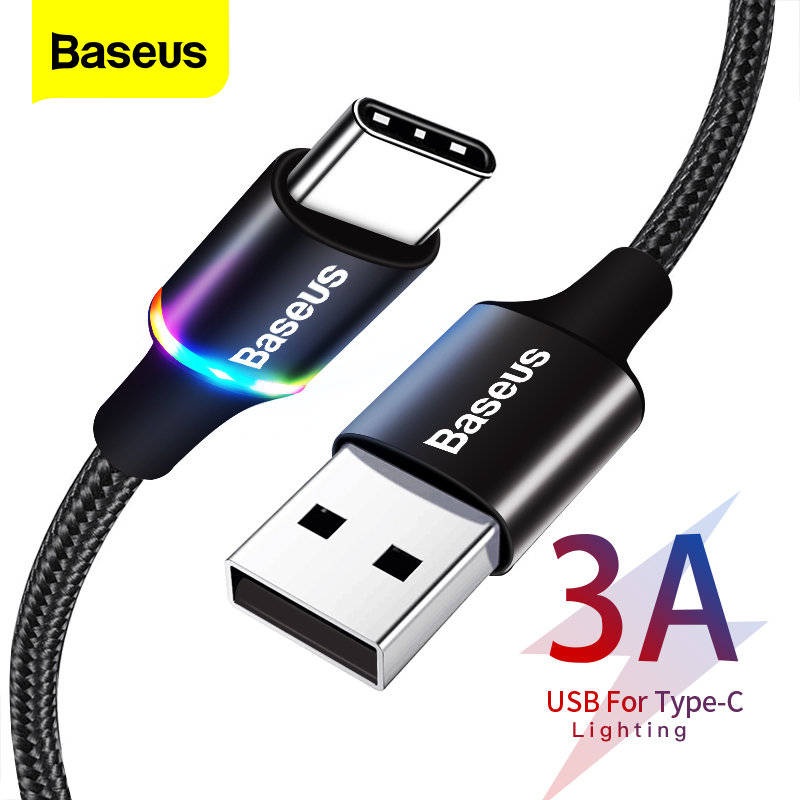 Baseus 0.25m/0.5m/1m/2m/3m Cáp sạc nhanh USB Loại C cho Samsung S20 S10 Plus Điện thoại di động Xiaomi Cáp USBC Type-c