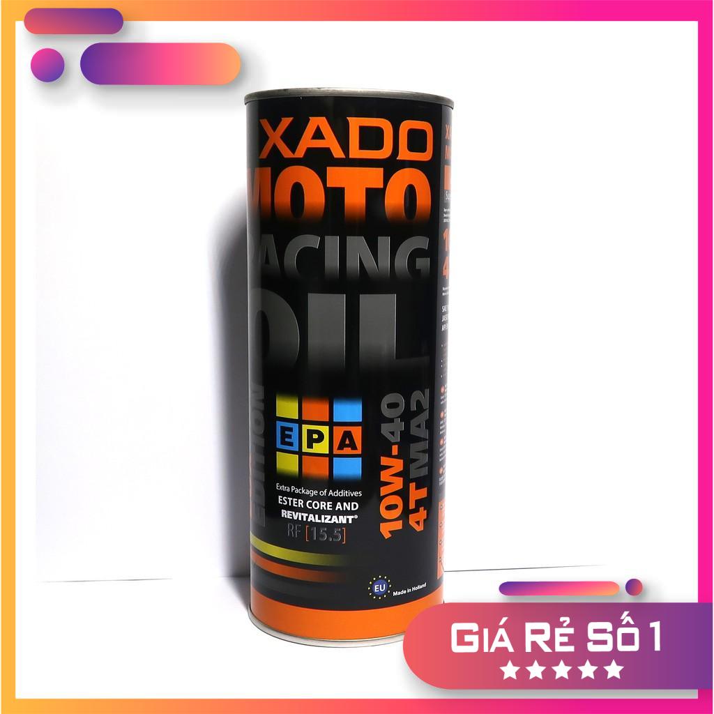 Nhớt xado racing 10w40 4t ma2 - nhớt xe số xe côn tay xado 10w40 chứa các nguyên tử phục hồi động cơ lon 1l