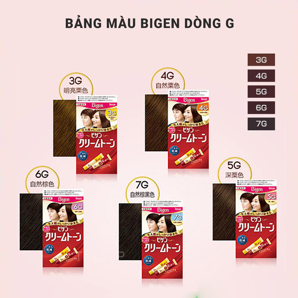 Nhuộm Tóc Bigen Phủ Màu Nhật Bản Đầy Đủ Màu