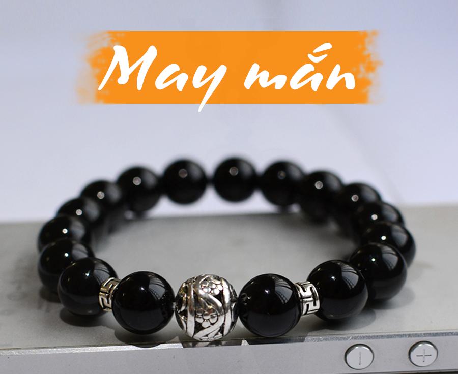 Vòng Tay Đá Thạch Anh Đen Mix Phụ Kiện