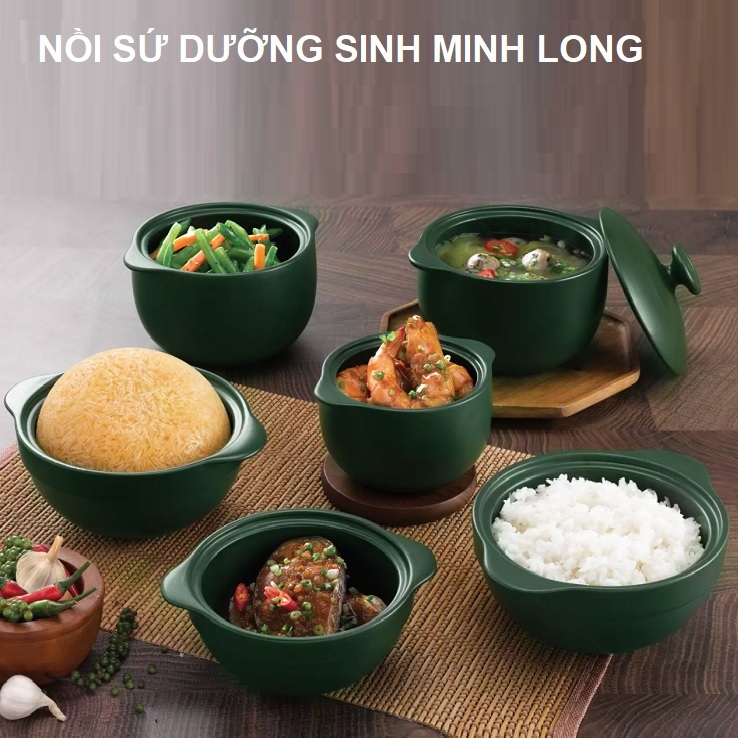 Nồi sứ dưỡng sinh minh long - nồi sứ dưỡng sinh