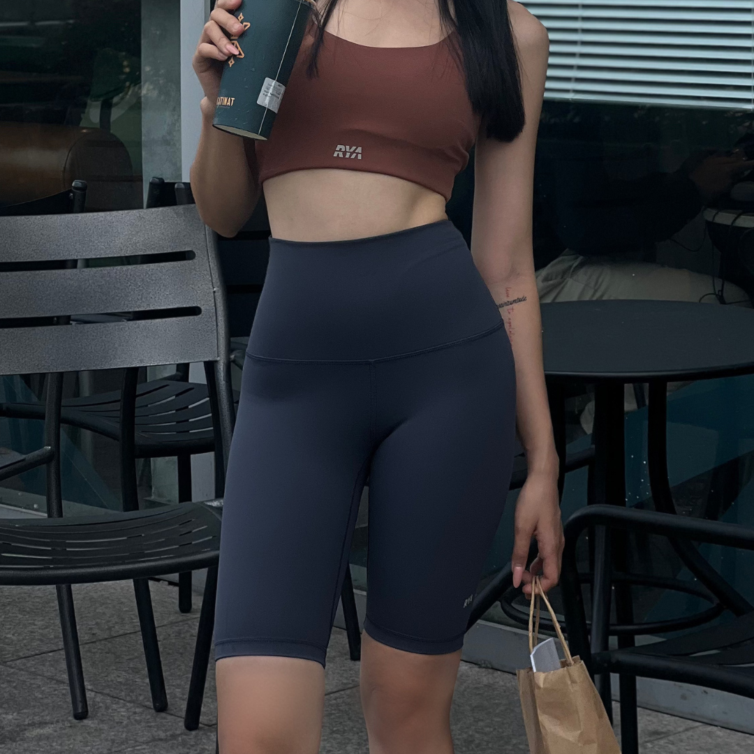 Quần biker ngắn thể thao RYACTIVE - LONG BIKER Blue Grey