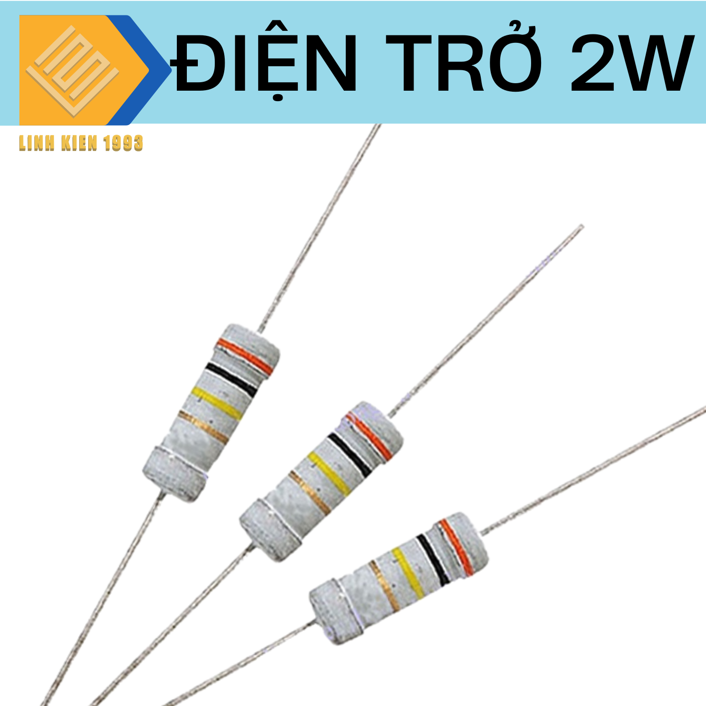 (5 con) - Điện Trở 68 Ohm 2W 5% 4 Vòng Màu