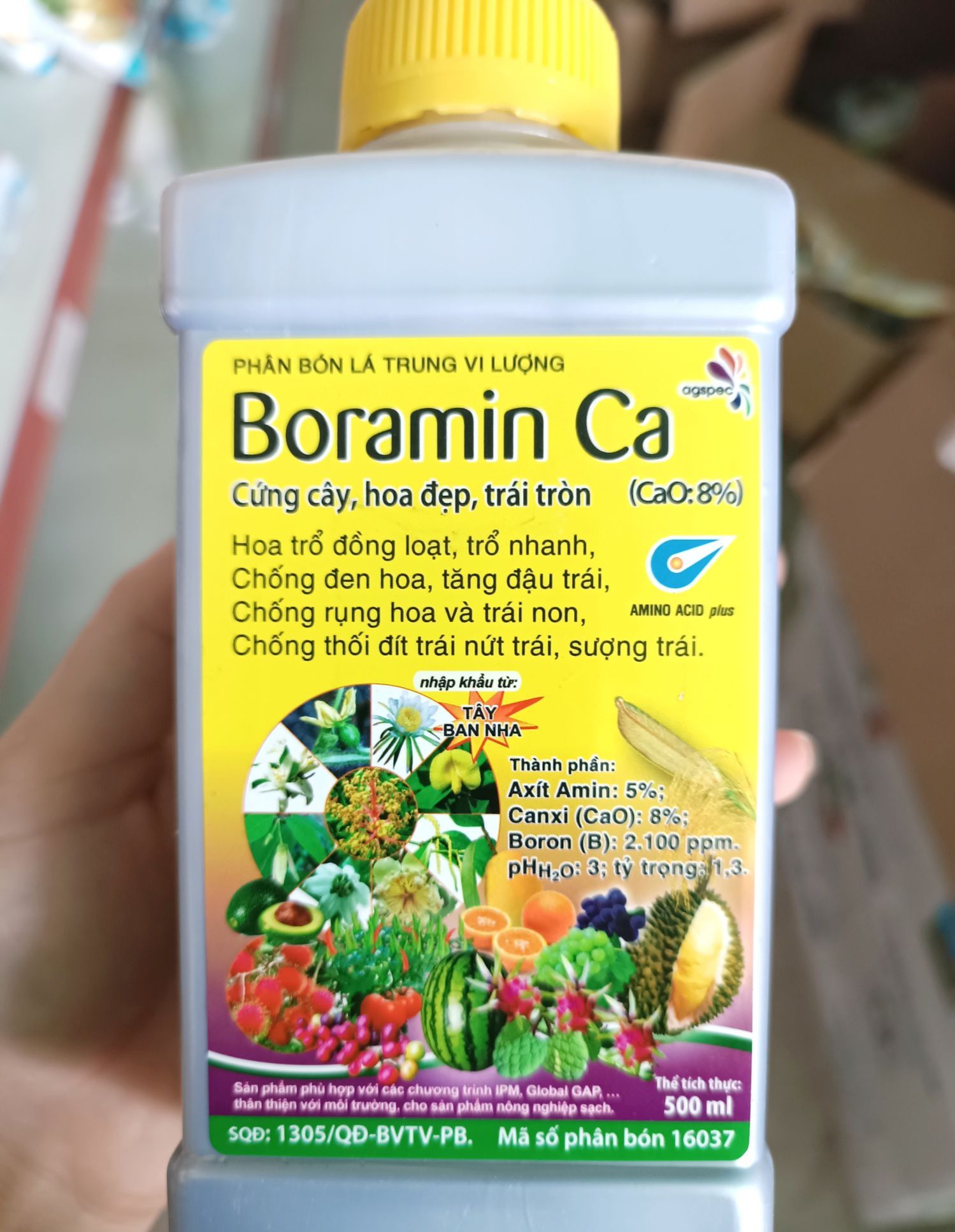 Phân bón lá trung vi lượng boramin ca chai 500ml