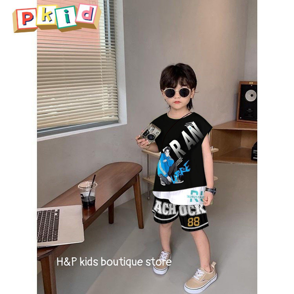 Bộ cotton bé trai size 18-30kg
