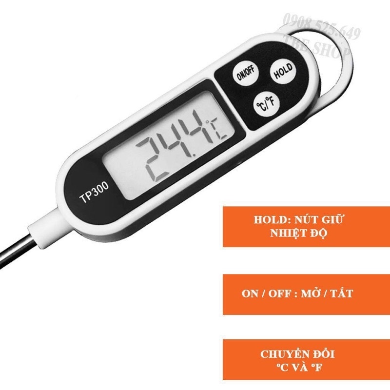 Cây nhiệt kế điện tử đo nước pha sữa cho bé
