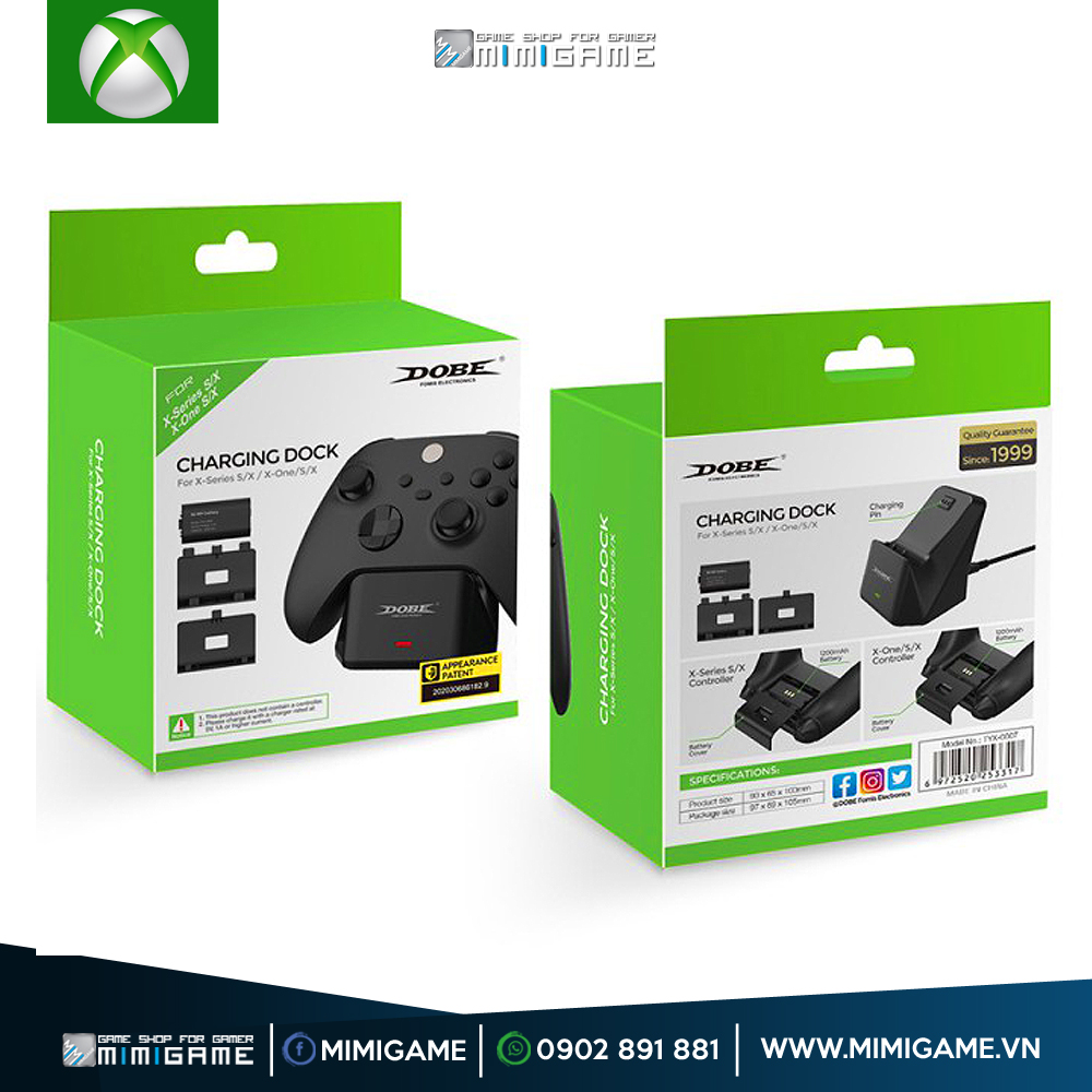 Đế Sạc Tay Cầm Kèm Pin Và Nắp Pin Sạc Dành Cho Tay Cầm Xbox Series Xbox