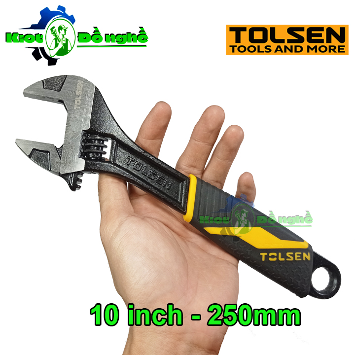 Mỏ lết cán nhựa 10 inch tolsen 15310 – mỏ lếch đa năng 250mm - kiot đồ nghề
