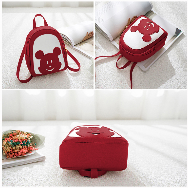 Balo Nữ Hình Chuột Mickey BLMR23 Màu Đỏ