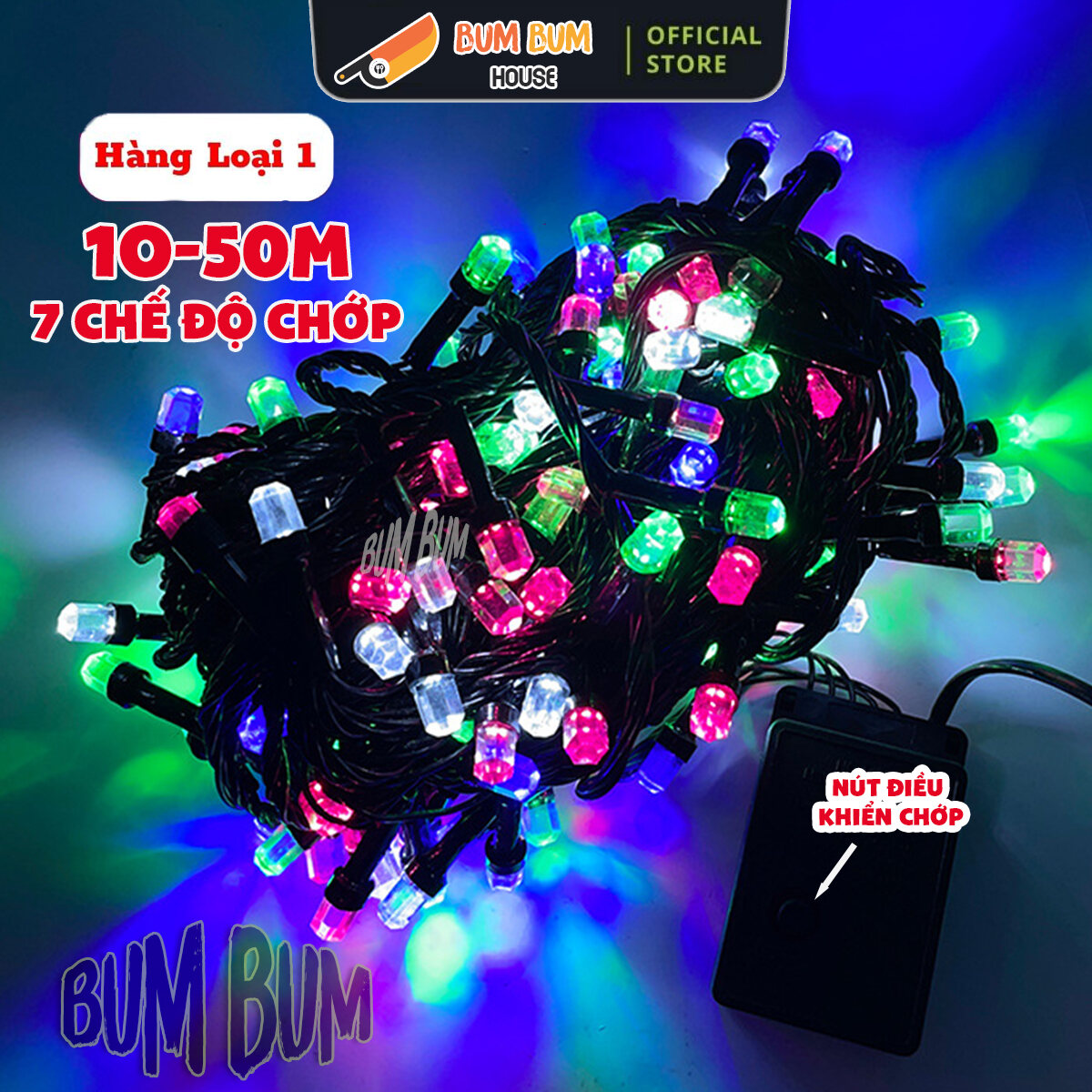 Dây đèn Led nháy bi bọt 10M-40M trang trí tết trang trí đào quất đèn nháy trang trí noel giáng sinh đèn nháy trang trí trong nhà ngày tết siêu đẹp cao cấp giá rẻ