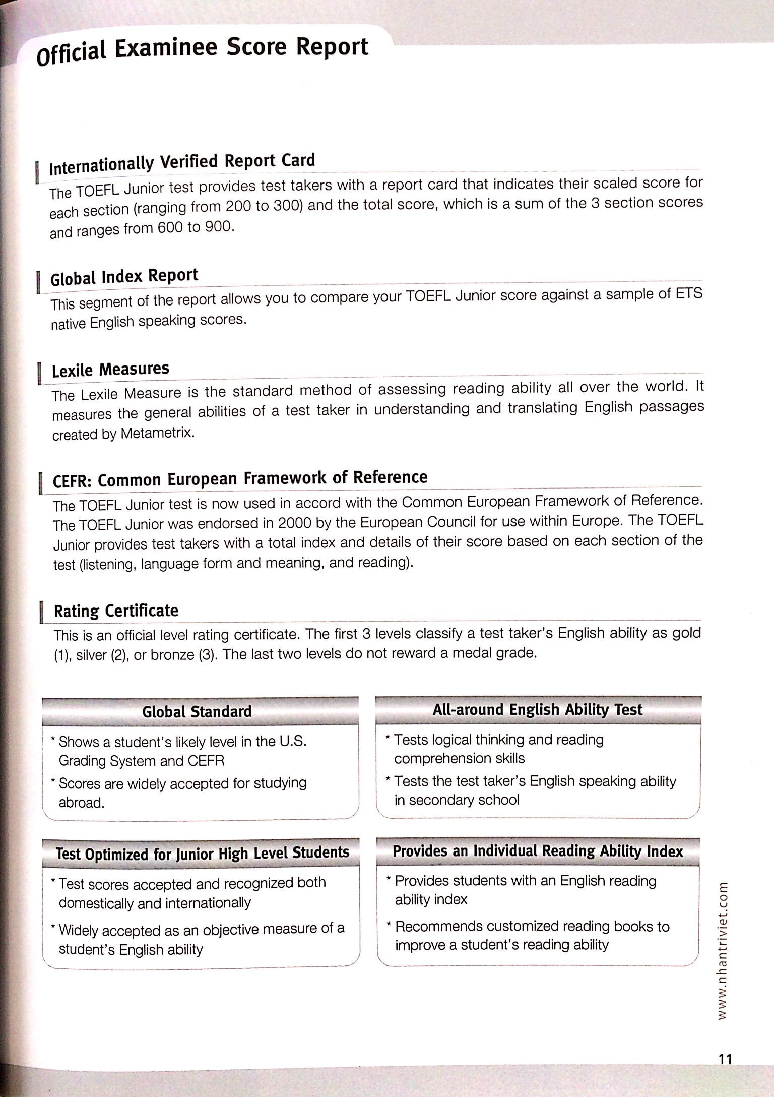 Fahasa - Master TOEFL Junior - Advanced Level B2 (Kèm CD)