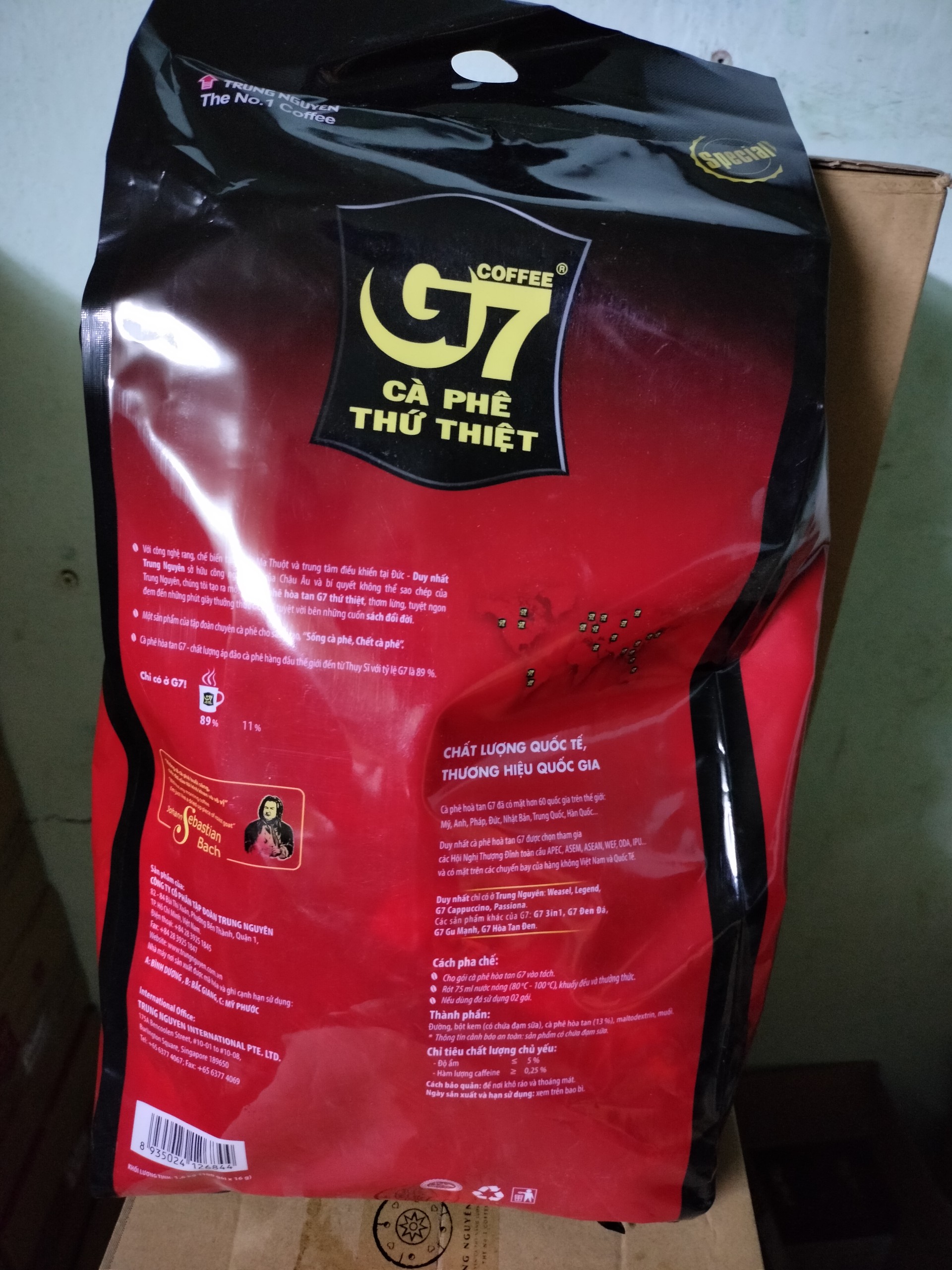 [HCM]Cà phê G7 3in1 - Bịch 100 sticks 16gr