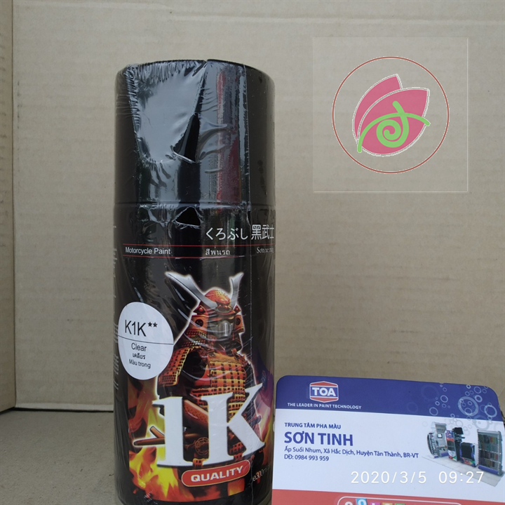 K1k sơn xịt samurai phủ bóng trong suốt