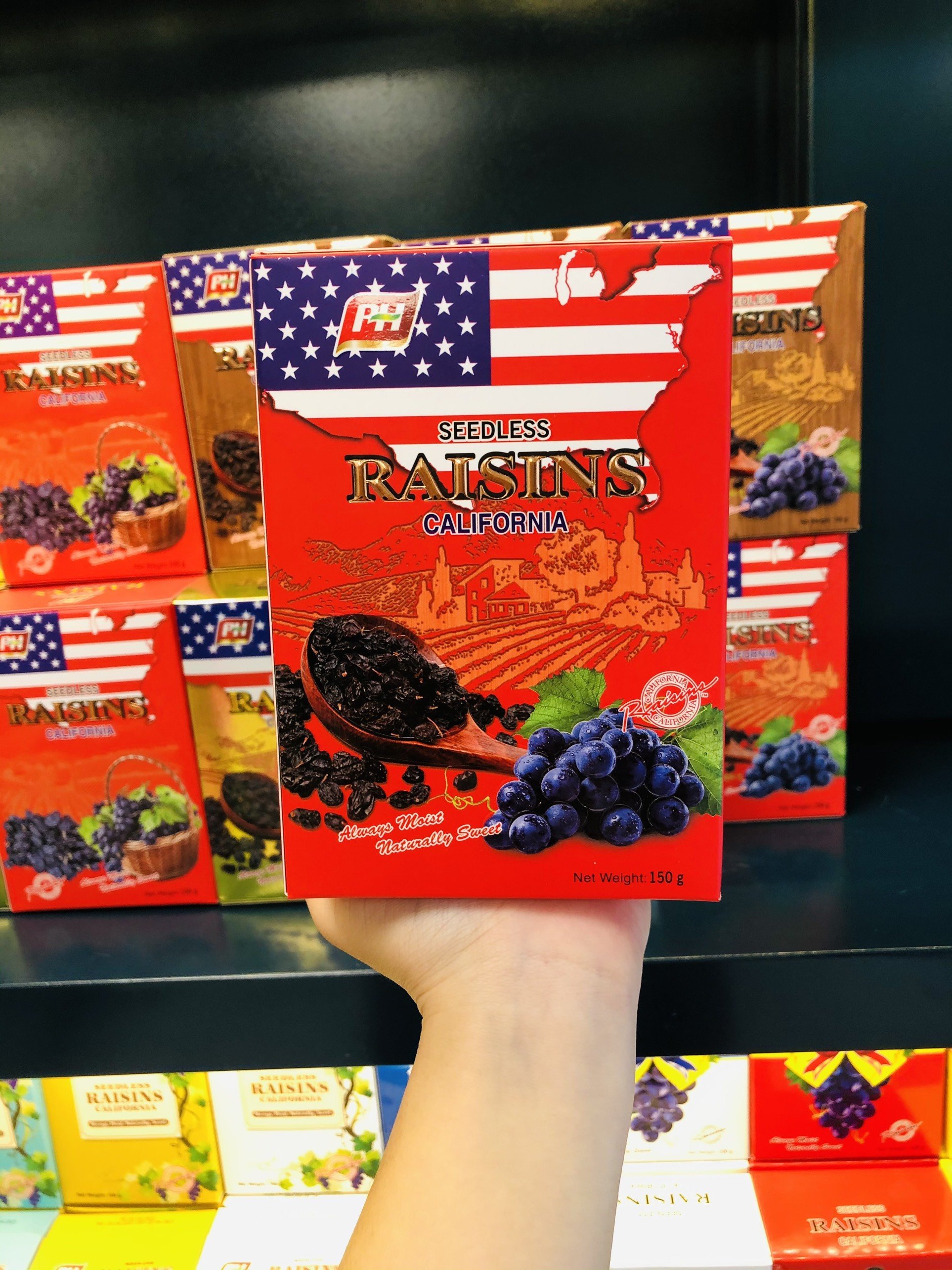 Nho khô đen nhập khẩu Mỹ raisins 150g