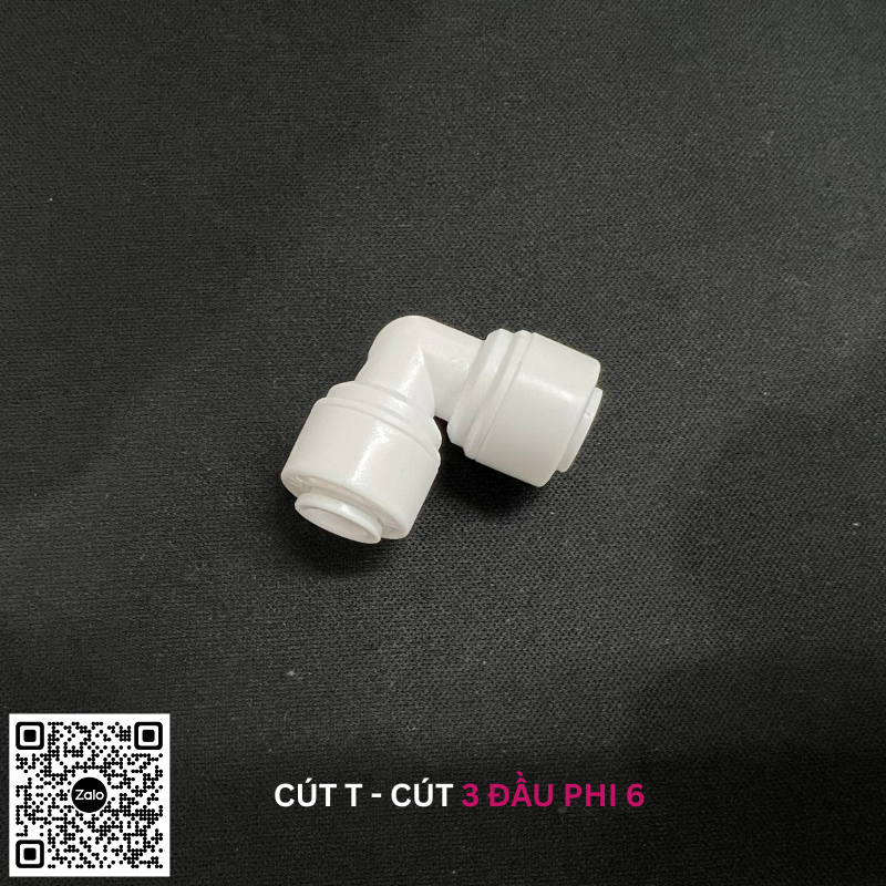 Cút nối nhanh 2 đầu cút góc đầu ra phi 6