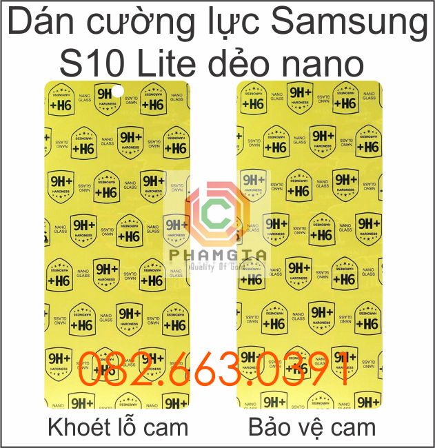 Dán cường lực Samsung S10 Lite dẻo nano siêu bảo vệ