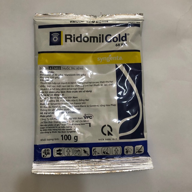 Thuốc trừ bệnh Ridomil Gold 68WG 100g