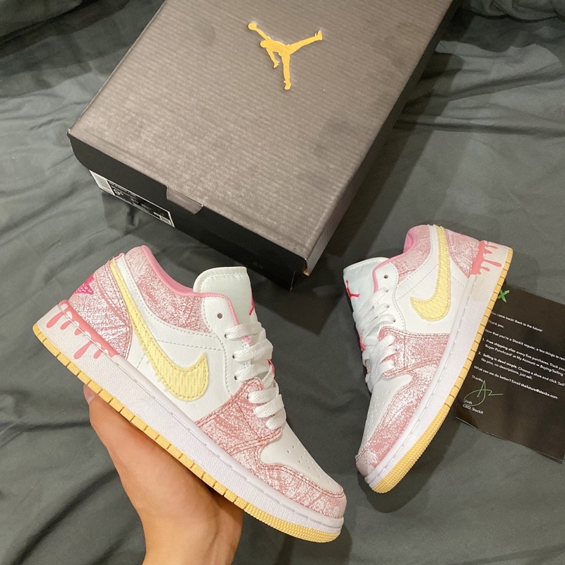 GIÀY JD1 PINK CREM SC [ FULL BOX + FREE SHIP ]