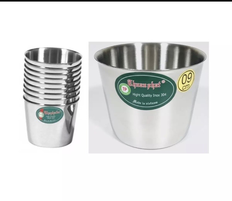 Bộ 10 ly làm đá inox 304 size 10cm,9cm,8cm