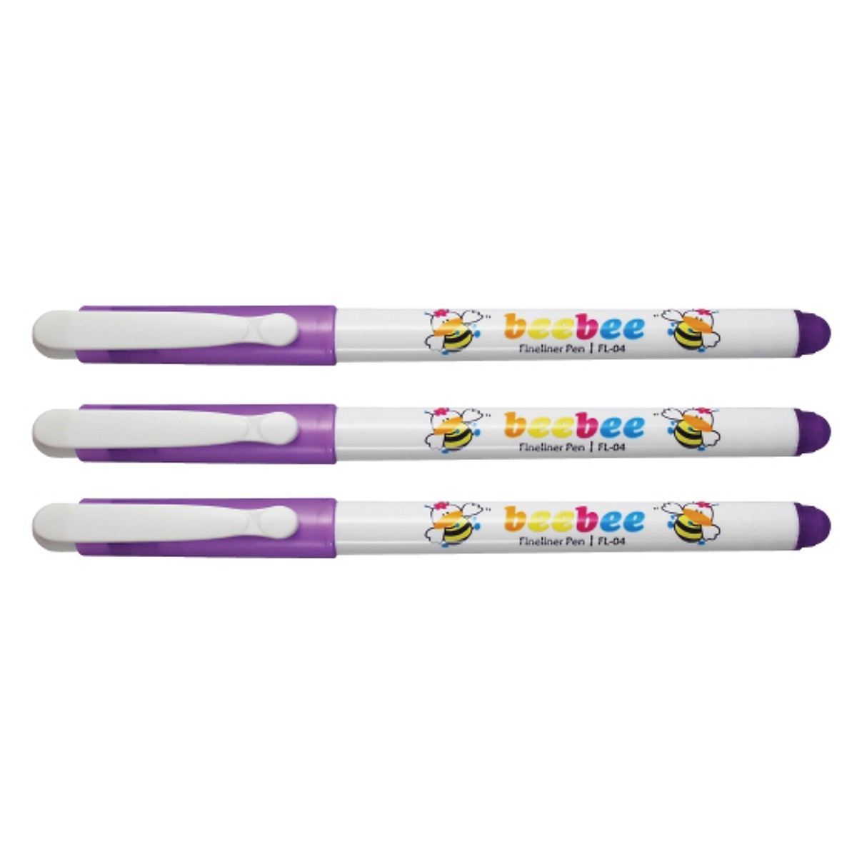 Hộp 10 bút lông kim tím Beebee Thiên Long FL-04