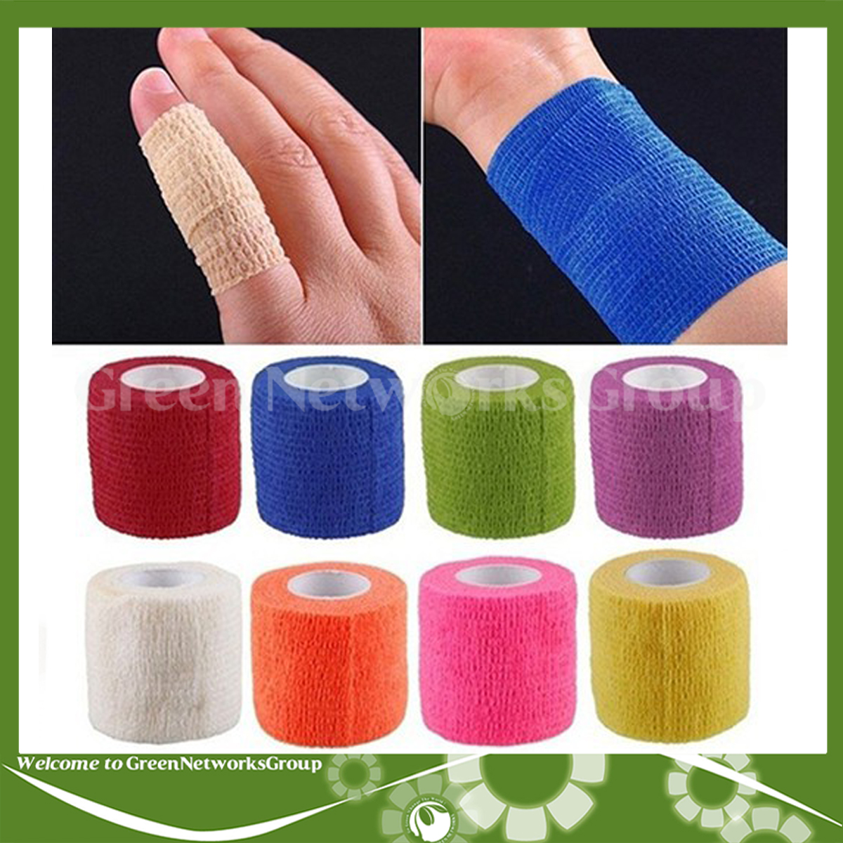 [HCM]Băng cuốn thể thao tự dính băng cuốn khớp chống chấn thương băng đan cơ - Khổ 5cm Greennetworks