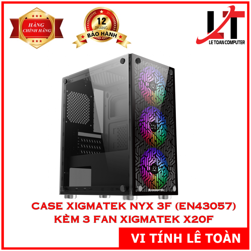 Bảng giá CASE XIGMATEK NYX 3F (EN43057) KÈM 03 FAN XIGMATEK X20F Phong Vũ