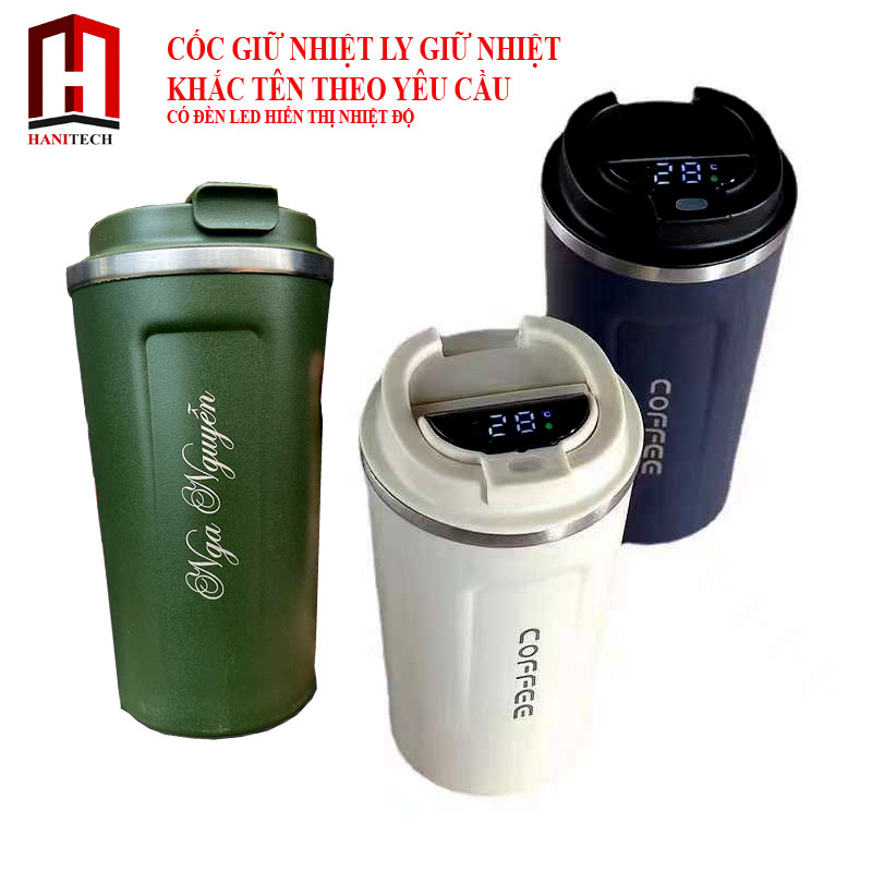 Cốc ly giữ nhiệt 510ml coffee inox 304 KHẮC TÊN MIỄN PHÍ