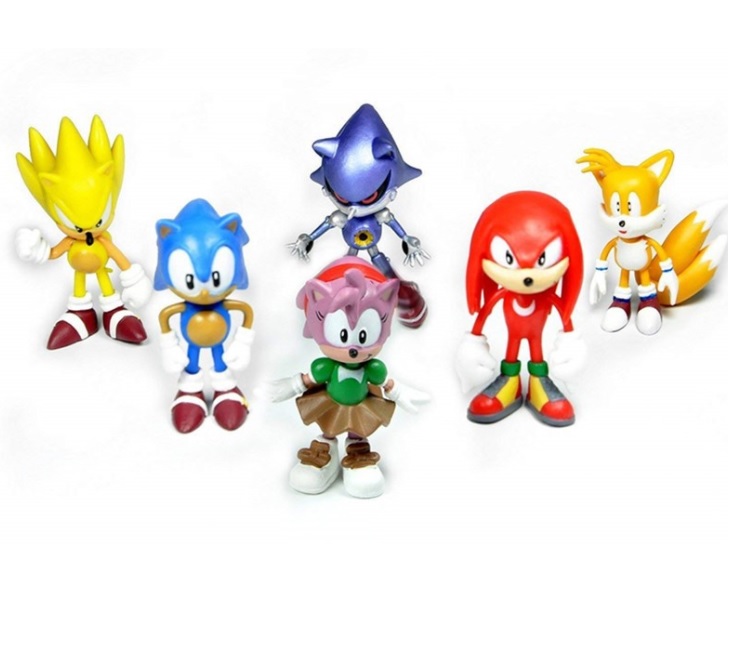 Bộ 06 Mô Hình Nhân Vật Nhím Sonic Thần Tốc