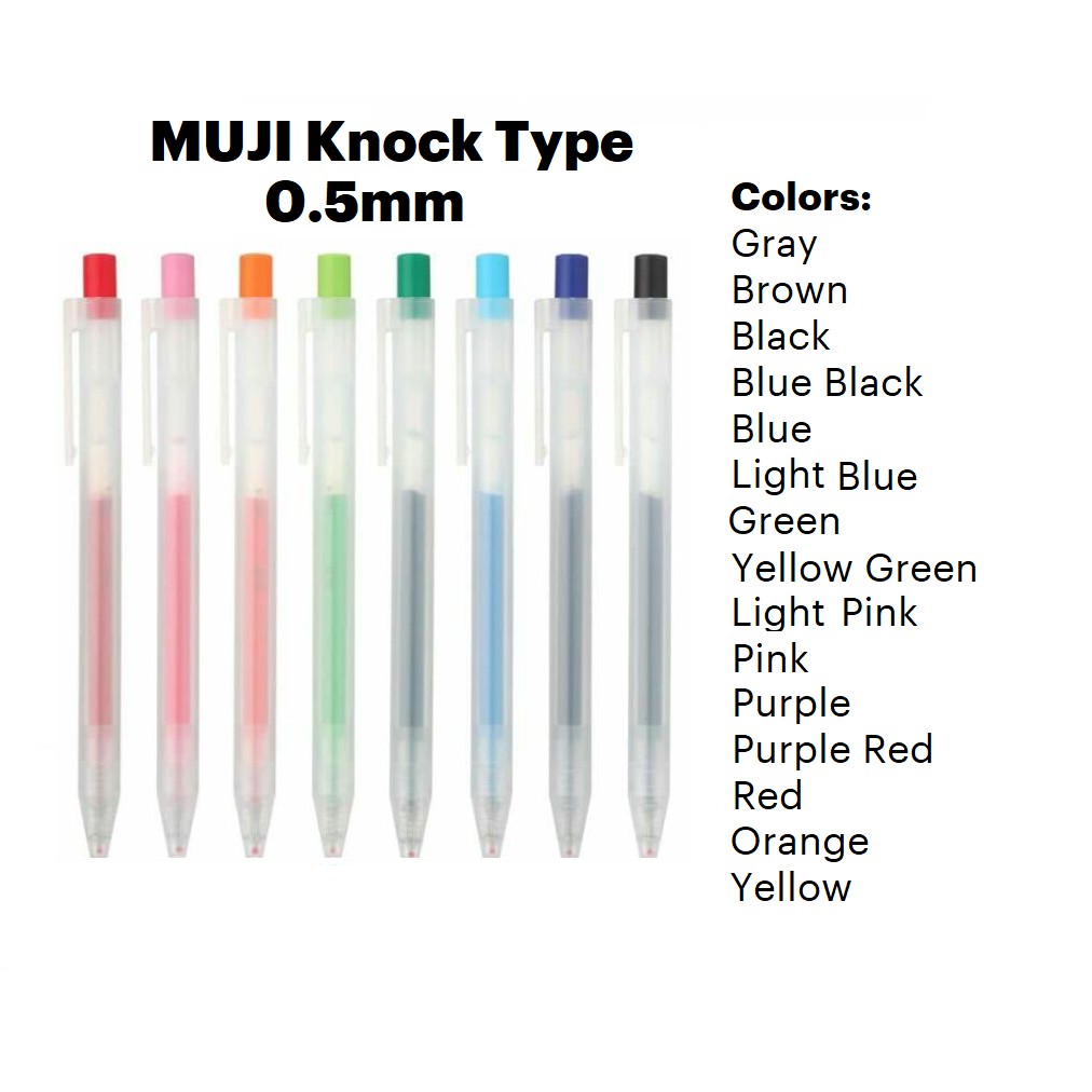 Bút bi gel Muji dạng bấm cỡ 05