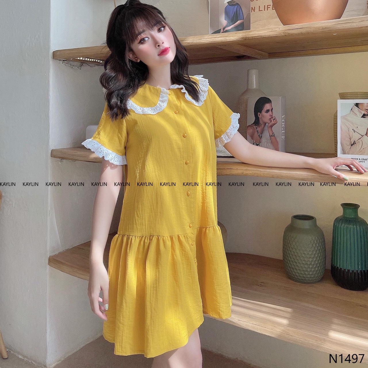 [HCM]Đầm kate bánh bèo dễ thương