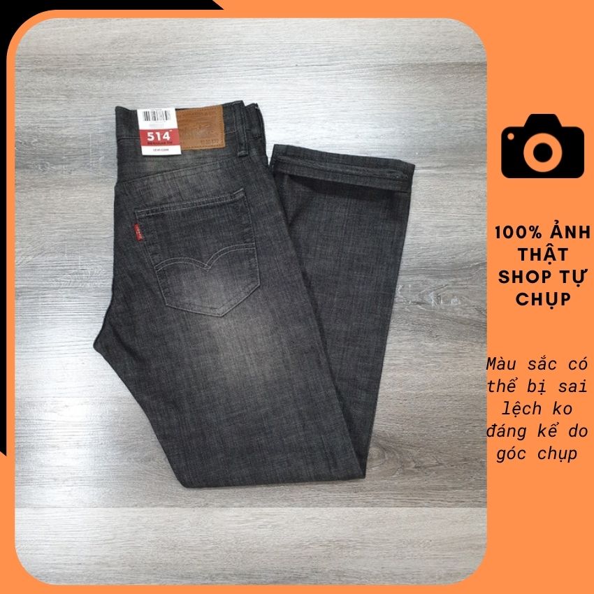 Quần Jean Nam Đẹp CAO CẤP Levi 514-23 NÂU XÁM form ống suông đứng, chất liệu mềm mại ko giãn, ko xù, ko phai màu khi giặt
