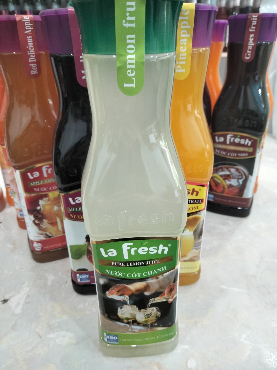 NƯỚC CỐT CHANH LA FRESH 650ML (12/T)- DÙNG PHA CHẾ TRÀ TRÁI CÂY (DATE MỚI)
